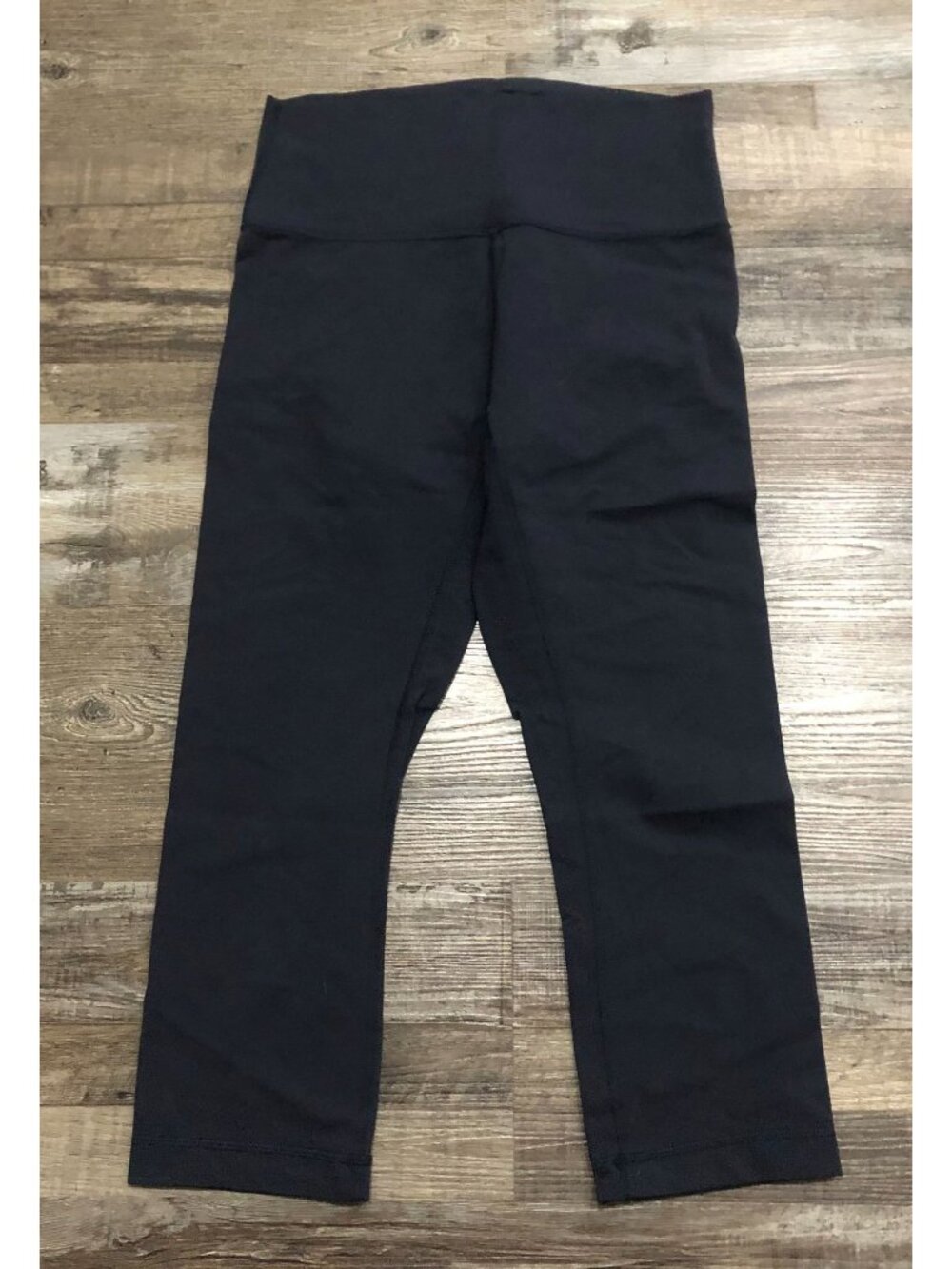 Lululemon Wunder Under Crop Size 8 Navy Blue High Rise Leggings Athletic
